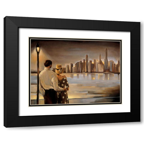 Reflections IV Black Modern Wood Framed Art Print with Double Matting by Biddle, Trish