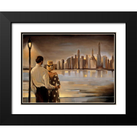 Reflections IV Black Modern Wood Framed Art Print with Double Matting by Biddle, Trish
