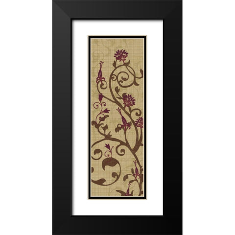 Curly Grass II Black Modern Wood Framed Art Print with Double Matting by Venter, Tandi