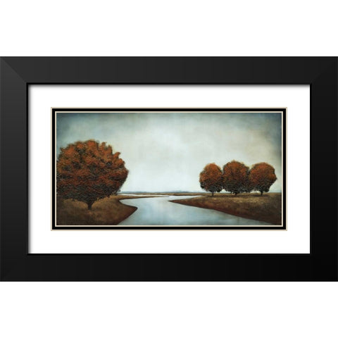 Silver Reflections Black Modern Wood Framed Art Print with Double Matting by St.Germain, Patrick