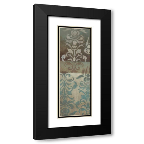 Brocade Inspirations I Black Modern Wood Framed Art Print with Double Matting by Eve