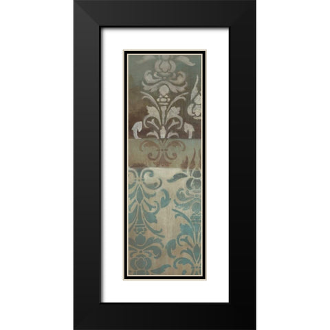 Brocade Inspirations I Black Modern Wood Framed Art Print with Double Matting by Eve
