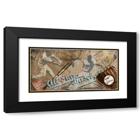 Home Run Black Modern Wood Framed Art Print with Double Matting by Venter, Tandi