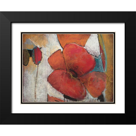Full Blossom I Black Modern Wood Framed Art Print with Double Matting by Li-Leger, Don