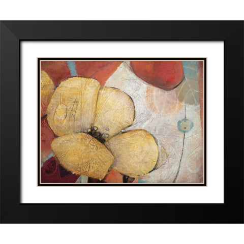 Full Blossom II Black Modern Wood Framed Art Print with Double Matting by Li-Leger, Don