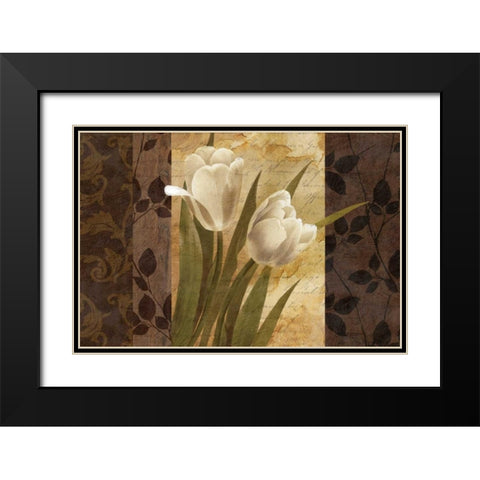 Pavane Black Modern Wood Framed Art Print with Double Matting by Mallett, Keith