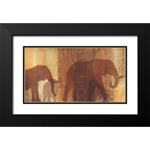 Safari Silhouette IV Black Modern Wood Framed Art Print with Double Matting by Venter, Tandi