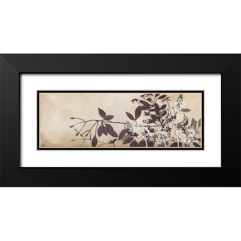 In Bloom Black Modern Wood Framed Art Print with Double Matting by MARIA