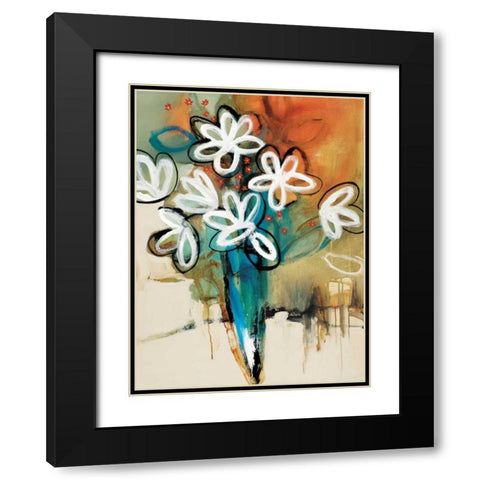Floral and Still Life Trance I Black Modern Wood Framed Art Print with Double Matting by Barnes, Natasha