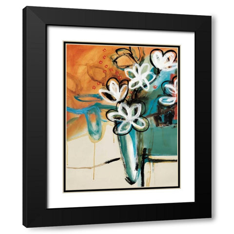 Floral and Still Life Trance II Black Modern Wood Framed Art Print with Double Matting by Barnes, Natasha