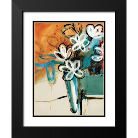 Floral and Still Life Trance II Black Modern Wood Framed Art Print with Double Matting by Barnes, Natasha