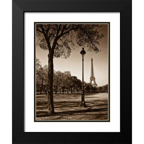 An Afternoon Stroll - Paris I Black Modern Wood Framed Art Print with Double Matting by Maihara, Jeff