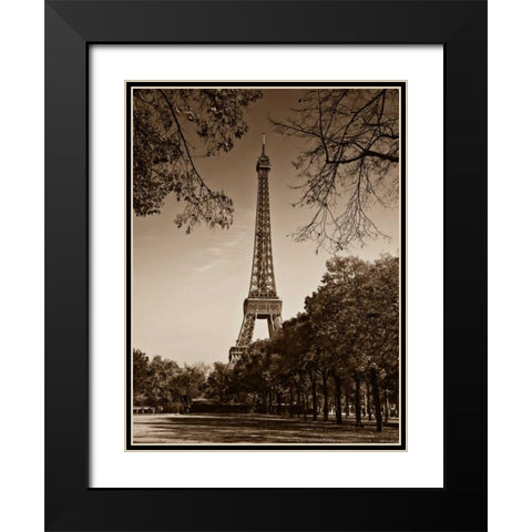 An Afternoon Stroll - Paris II Black Modern Wood Framed Art Print with Double Matting by Maihara, Jeff