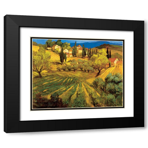 Mount Ventoux Black Modern Wood Framed Art Print with Double Matting by Craig, Philip