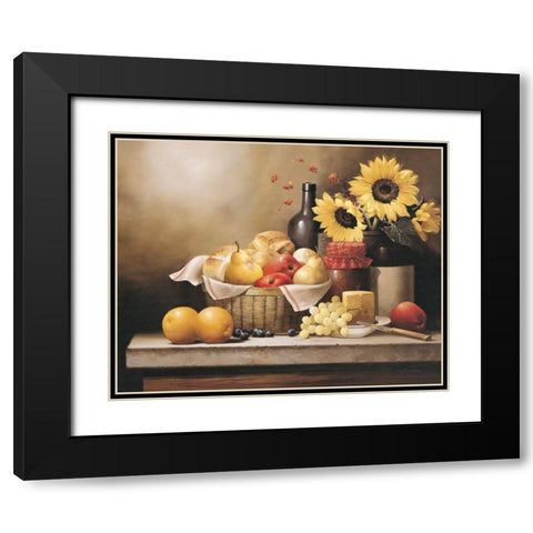 On the Kitchen Table Black Modern Wood Framed Art Print with Double Matting by Santos, Victor