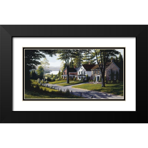 Cul-de-sac Black Modern Wood Framed Art Print with Double Matting by Saunders, Bill