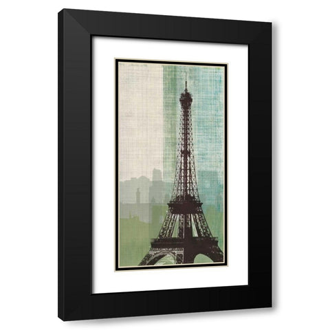 Eiffel Tower II Black Modern Wood Framed Art Print with Double Matting by Venter, Tandi