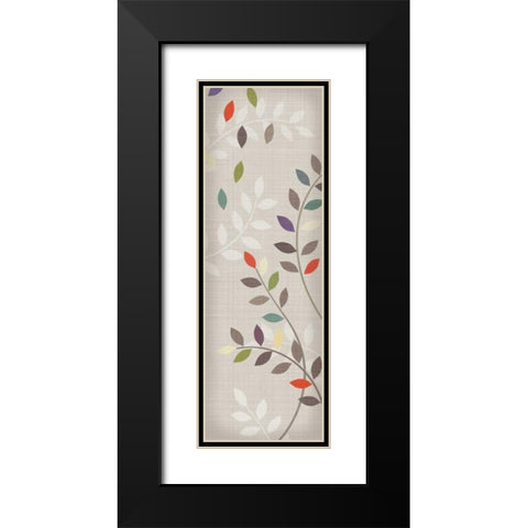Leaflets I Black Modern Wood Framed Art Print with Double Matting by Venter, Tandi