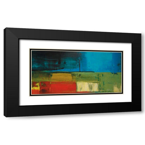 Segments Black Modern Wood Framed Art Print with Double Matting by Colbert , Peter