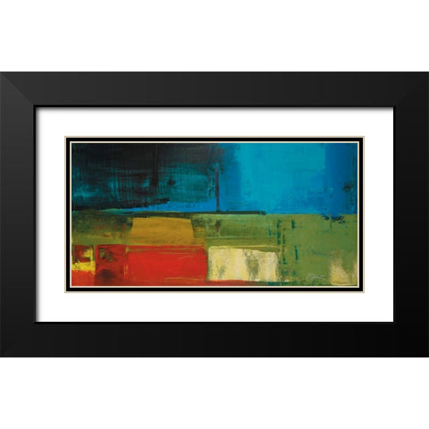 Segments Black Modern Wood Framed Art Print with Double Matting by Colbert , Peter