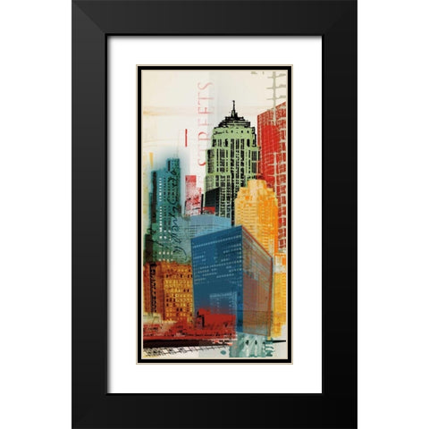 Urban Style II Black Modern Wood Framed Art Print with Double Matting by NOAH