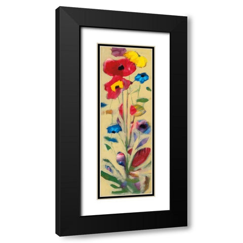 Wildflowers I Black Modern Wood Framed Art Print with Double Matting by Zybala , Jennifer
