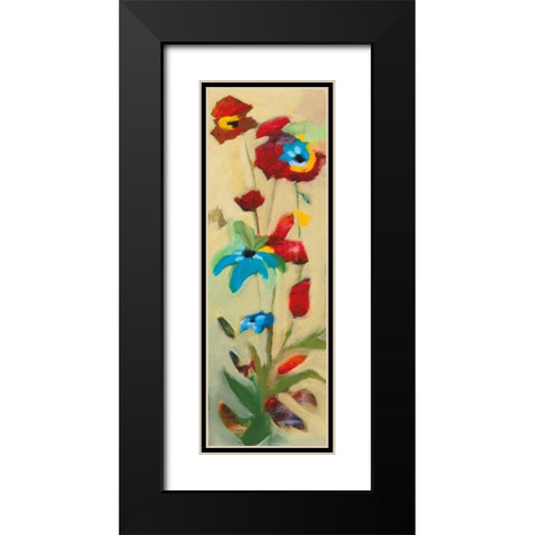 Wildflowers II Black Modern Wood Framed Art Print with Double Matting by Zybala , Jennifer