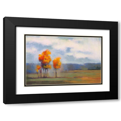 Autumn Group Black Modern Wood Framed Art Print with Double Matting by Anderson, Paul