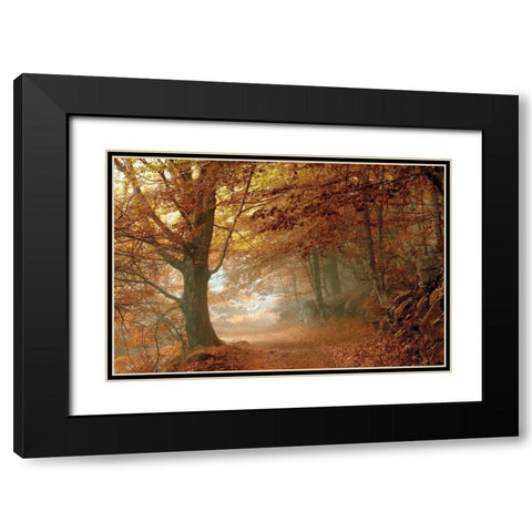 Autumn Dream Black Modern Wood Framed Art Print with Double Matting by Vila , Toni