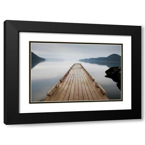 Off Orcas Island Black Modern Wood Framed Art Print with Double Matting by Cahill, Michael