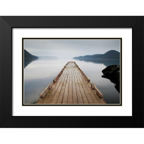Off Orcas Island Black Modern Wood Framed Art Print with Double Matting by Cahill, Michael