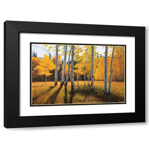 Gentle Rise Black Modern Wood Framed Art Print with Double Matting by Aagaard, Douglas