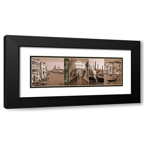 A Glimpse of Venice Black Modern Wood Framed Art Print with Double Matting by Maihara, Jeff