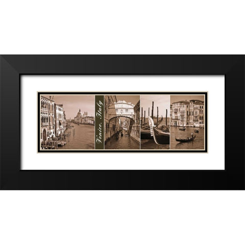 A Glimpse of Venice Black Modern Wood Framed Art Print with Double Matting by Maihara, Jeff