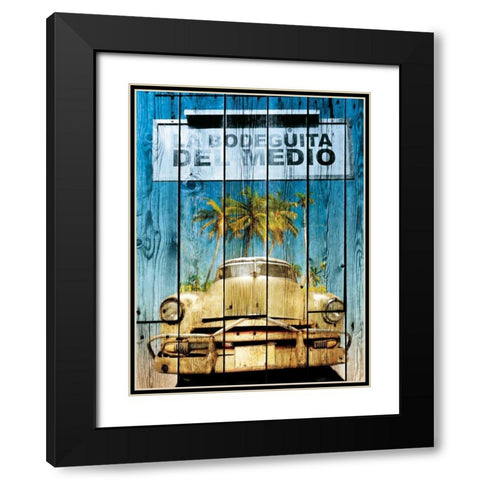 La Bodeguita  Black Modern Wood Framed Art Print with Double Matting by Sola, Bresso