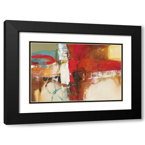 Woven Black Modern Wood Framed Art Print with Double Matting by Barnes, Natasha
