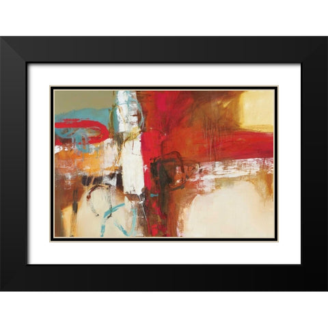 Woven Black Modern Wood Framed Art Print with Double Matting by Barnes, Natasha