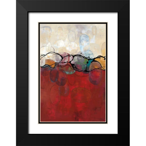 Retro Jewels II Black Modern Wood Framed Art Print with Double Matting by Maitland, Laurie
