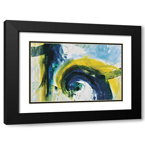 Rainfall Black Modern Wood Framed Art Print with Double Matting by Hawkins, Julie