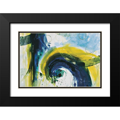 Rainfall Black Modern Wood Framed Art Print with Double Matting by Hawkins, Julie