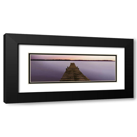 Serenity Black Modern Wood Framed Art Print with Double Matting by OKane, Dermot