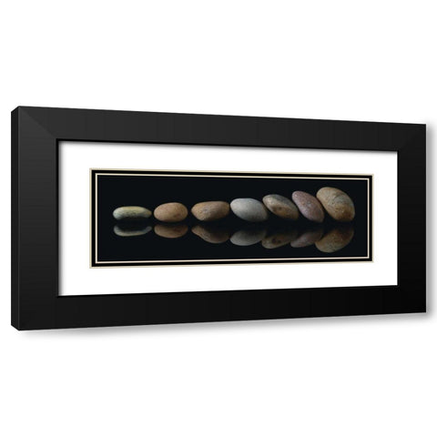 Lean On Me Black Modern Wood Framed Art Print with Double Matting by Frank, Assaf