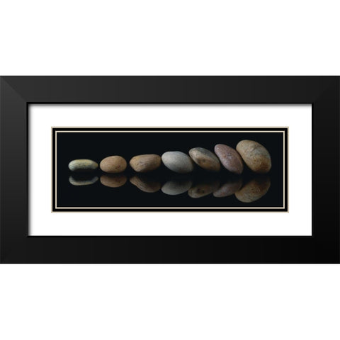 Lean On Me Black Modern Wood Framed Art Print with Double Matting by Frank, Assaf
