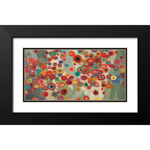 Celebration Black Modern Wood Framed Art Print with Double Matting by Li-Leger, Don
