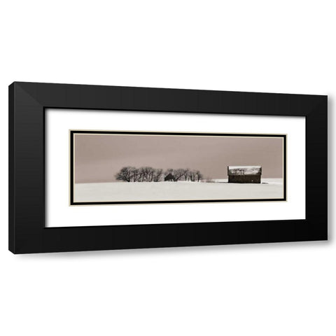 Winter Retreat Black Modern Wood Framed Art Print with Double Matting by Cahill, Michael