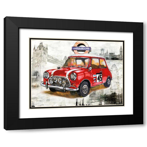 British Car Black Modern Wood Framed Art Print with Double Matting by Sola, Bresso