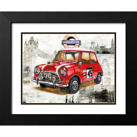 British Car Black Modern Wood Framed Art Print with Double Matting by Sola, Bresso