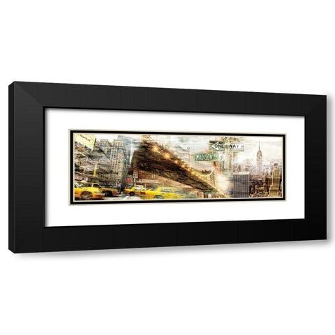 Collage Moments Black Modern Wood Framed Art Print with Double Matting by Sola, Bresso