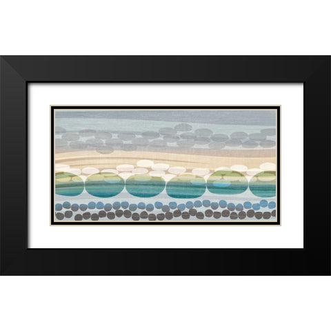 Pebble Beach Black Modern Wood Framed Art Print with Double Matting by Venter, Tandi