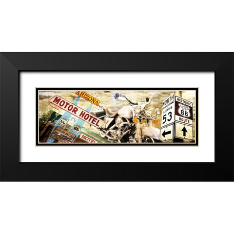 Route 66 Black Modern Wood Framed Art Print with Double Matting by Sola, Bresso
